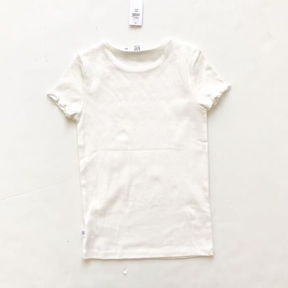 Gapkids NWT off white short sleeve shirt S(6-7Y) - Picture 4 of 4